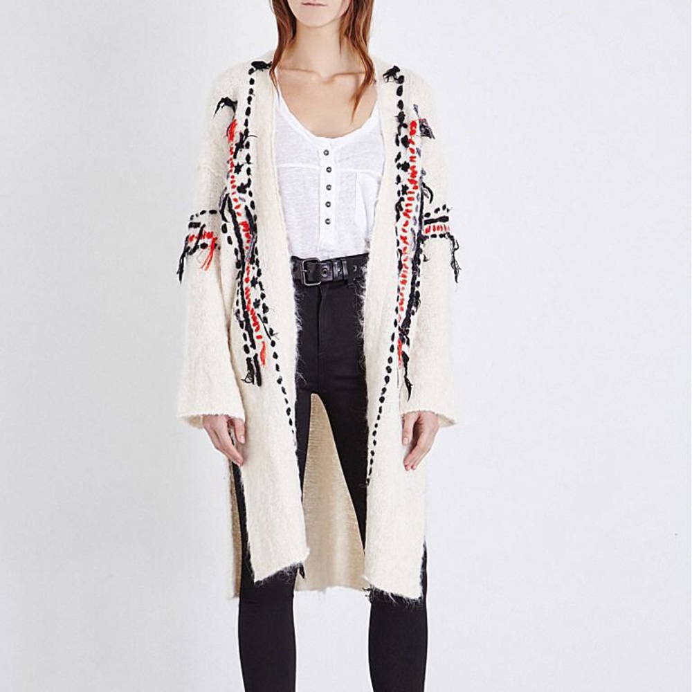 Free People Geneva Long Cardigan 50% Alpaca/Wool